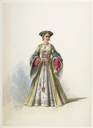 Btv1b84558104 20 - Saint-Saëns - Enrico VIII - Maquettes de costumes - Lacoste - 20th Costume