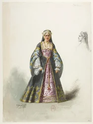 Btv1b84558104 61° - Saint-Saëns - Enrico VIII - Maquettes de costumes - Lacoste - 61° Catherine Catherine