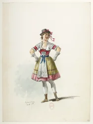 Saint-Saëns - Enrico VIII - Bozzetti di costumi - Lacoste - 39. Costume