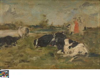 Mucche in un prato