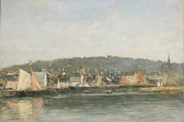 Il porto di Trouville al mattino