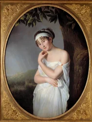 Ritratto di Madame Juliette Récamier (1777-1849), nata Jeanne-Françoise Bernard Dipinto di Eulalie Morin (1765-1837) 1799
