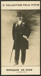 Albert-Jules-Felix-Philippe Marchese De Dion, Automobilismo