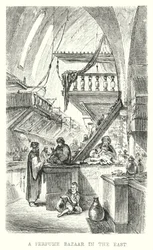 Un bazar di profumi in Oriente
