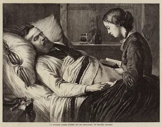 Un Soldato Danese Ferito e la sua Promessa Sposa