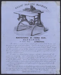 Pubblicità per la macchina di paging di Ollis (litografia)