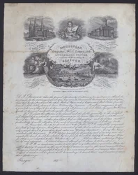 Pubblicità per incisore e stampatore litografico, Daniel F Duncan di Glasgow