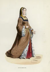 Anna di Bretagna (incisione colorata)