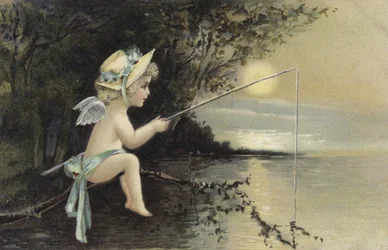 Cherubino che pesca