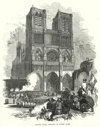 Favras che fa penitenza a Notre Dame