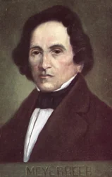 Giacomo Meyerbeer, compositore tedesco (litografia a colori)