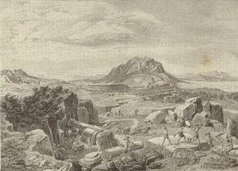 Corinto, vista da una cava, Grecia