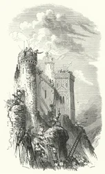 Enrico il Cieco, Conte di Lussemburgo, che assedia il Castello di Bouillon