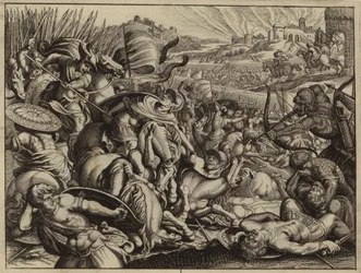 Israeliti sconfiggono i Beniaminiti e bruciano la loro città