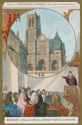 Jacques-Bénigne Bossuet, Vescovo di Meaux, predica nella cattedrale