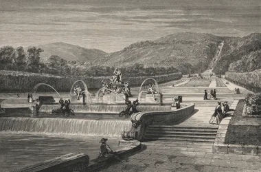 Il laghetto e la cascata, a Caserta