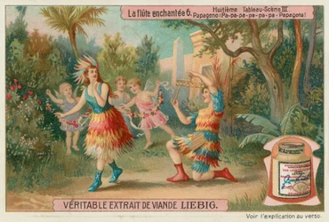 Papageno evoca Papagena con i campanelli magici e si riuniscono
