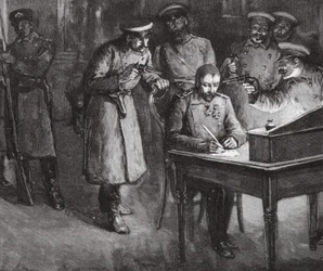Il principe Alessandro firma la sua abdicazione