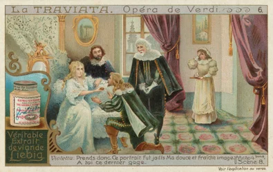 Rodolphe chiede perdono a Violetta che sta morendo