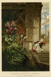 Lettura sul balcone a Venezia