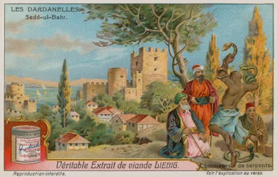 Veduta di Seddulbahir con incantatori di serpenti
