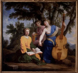 Rappresentazione delle tre Muse Melpomene, Erato e Polimnia