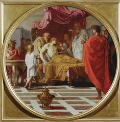 Alessandro Magno e il medico Filippo (olio su tela)