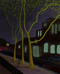 11th Street At Night, 2016 (disegnato a mano su un iPad con una matita Apple)