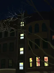 8Th Avenue di notte (arte digitale)