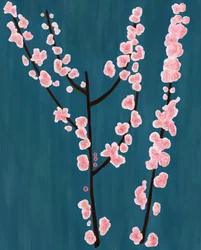 Rami di ciliegio in fiore, Brooklyn (arte digitale)