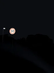 Guidare la strada di notte # 1 Brooklyn (arte digitale)