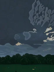 Crepuscolo e nuvole, Prospect Park, Brooklyn (arte digitale)