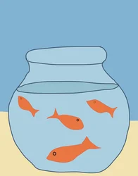 Goldfish In Bowl, 2015 (disegnato a mano su iPad con una matita Apple)