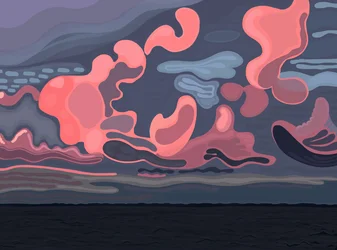 Oceano e nuvole, Brooklyn (arte digitale)