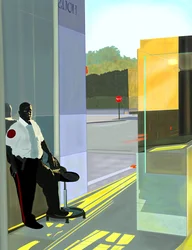 Guardia di sicurezza, Kennedy Center, Washington DC (arte digitale)