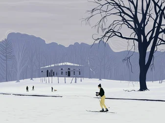 Sciatore, Prospect Park , Brooklyn (arte digitale)
