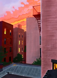 Vista del sud dalla finestra (arte digitale)