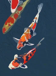 Tre Koi (arte digitale)