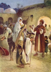 No Room in the Inn (litografia a colori)