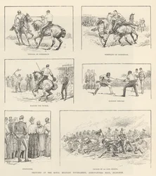 Schizzi al Royal Military Tournament, Agricultural Hall, Islington