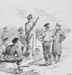 I soldati tedeschi fanno sentinelle di argilla, 1902