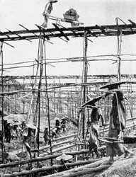 Metodi primitivi nel distretto di stagno più ricco del mondo, Taiping, Cina, 1936