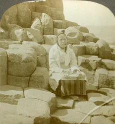 Sulla sedia dei desideri, Selciato del Gigante, Antrim, Irlanda del Nord