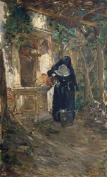 Suora al pozzo, di Ezechiele Acerbi (1850-1920)