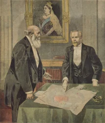 Convenzione anglo-francese firmata a Londra da Paul Cambon e Lord Salisbury, da Le Petit Journal, 9 aprile 1899