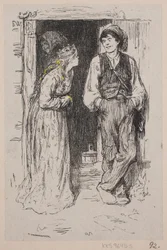 Illustrazione per "Askeladden che ottenne la principessa per ridere"