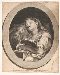 "La giovane operaia sopraffatta dal sonno"