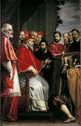 Michelangelo presenta il modello dell