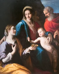 Madonna con bambino, San Giuseppe e Santa Lucia