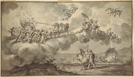 Disegno per arazzo: Apollo nel suo carro guidato da Aurora